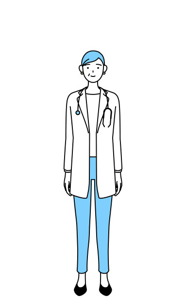 穿着白大褂的女医生拿着听诊器，资深的，中年的老兵，站着图片下载