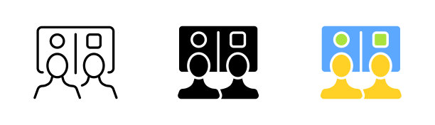 工作流集图标。问卷，表格，三颗心，档案，医疗卡，徽章，约会软件，人际关系，简历。矢量图标在直线，黑色和彩色风格的白色背景图片下载