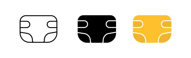 帮宝适系列图标。男人，女孩，女儿，孙女，女朋友，姐妹，朋友，宝宝，走路，头发，年龄，发型，情绪，快乐。矢量图标在直线，黑色和彩色风格的白色背景图片下载