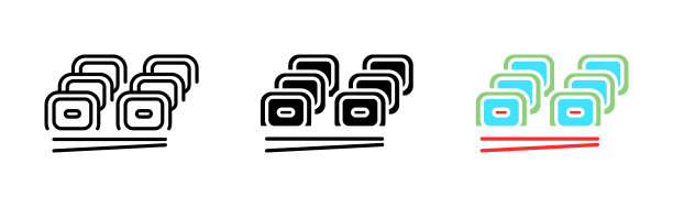 寿司拼盘图标：筷子寿司、日本传统料理、海鲜饭、美食概念矢量图图片下载