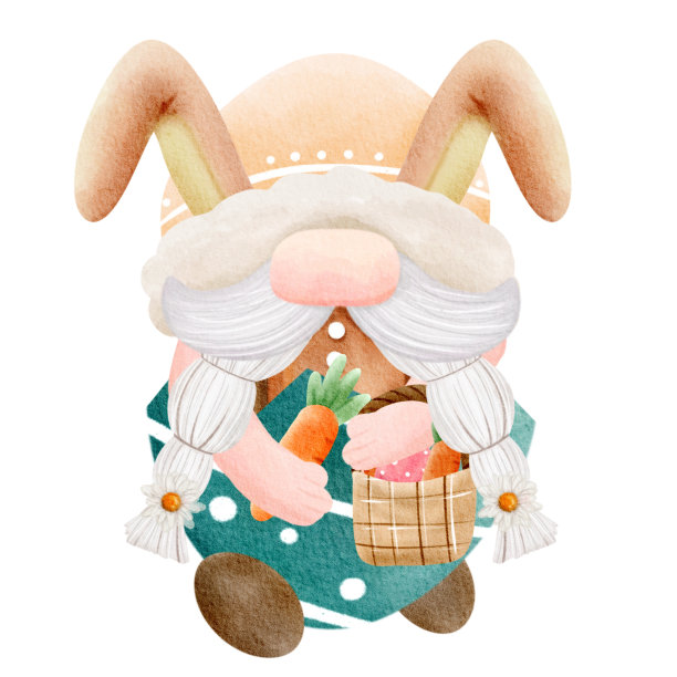 可爱的数字绘画水彩侏儒图片下载