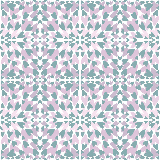 情人节水彩心形无缝图案包装纸和织物图片下载