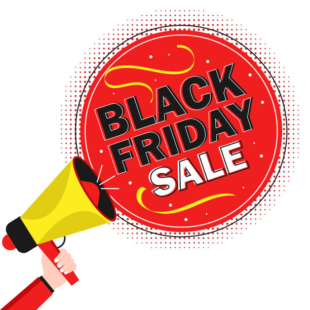 黑色星期五促销轮横幅图片下载