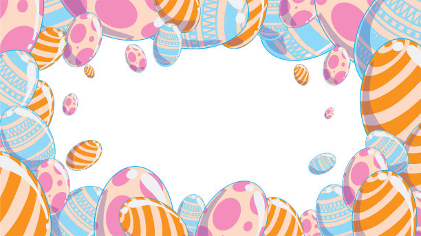 复活节彩蛋框架背景裁剪图片下载