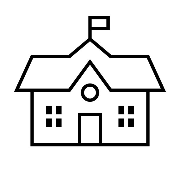 简单的学校图标。教育。向量。图片下载