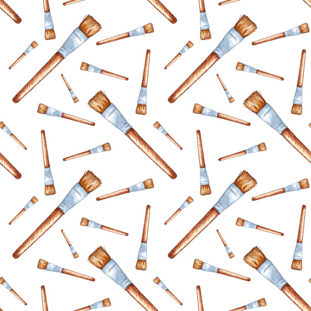 画水彩画的花纹平刷图片下载