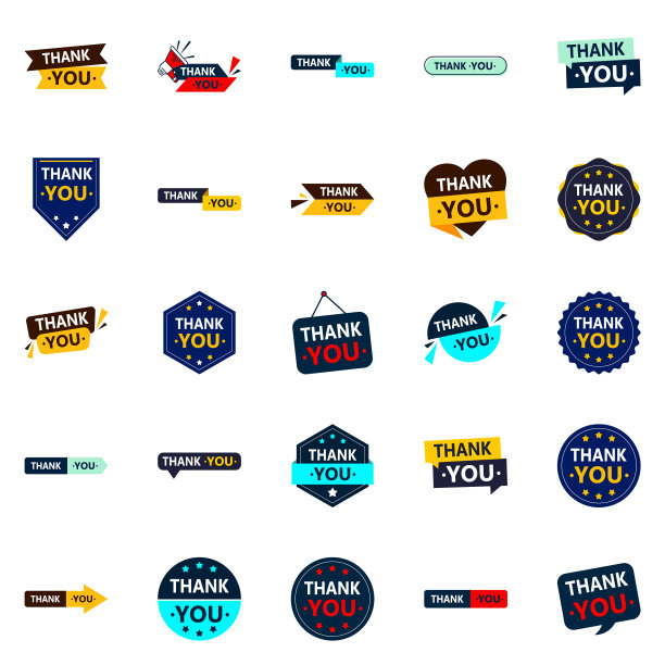 25种独特的感谢卡设计图片下载