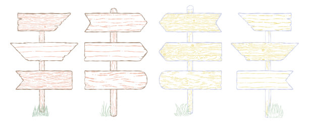 手绘木板孤立在白色背景上。矢量插图在复古风格。图片下载