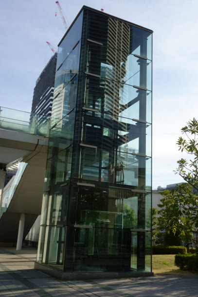 电梯大厦具有现代时尚的城市设计图片下载