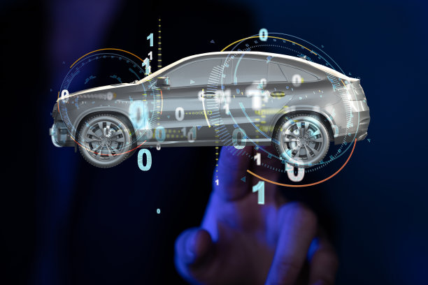 在虚拟房间的数字汽车结构的说明图片下载