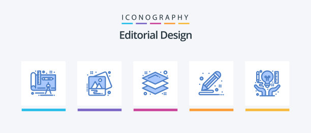 编辑设计蓝色5图标包包括图片下载