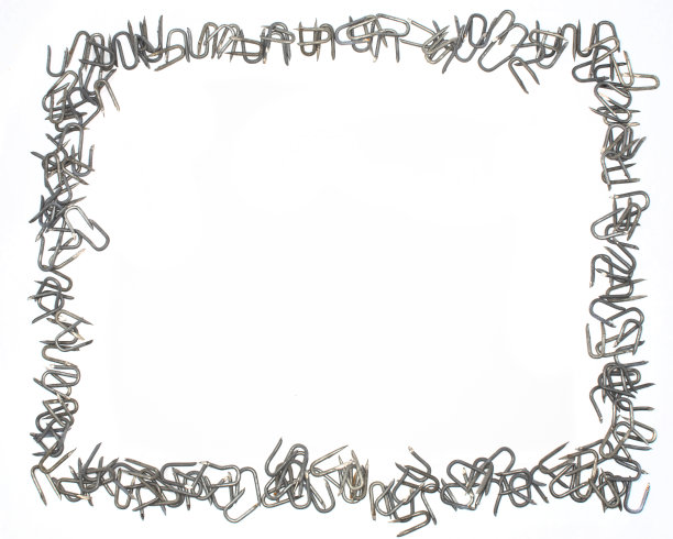 水平框架的重型铁丝网钉材料，用于建筑和木工边沿图片下载