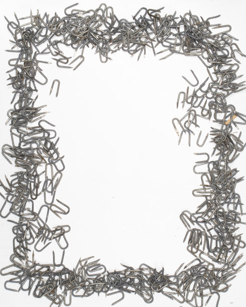 竖架重型铁丝网钉材料，用于建筑和木工边沿图片下载