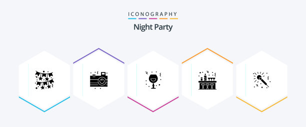 夜党25字形图标包包括图片下载