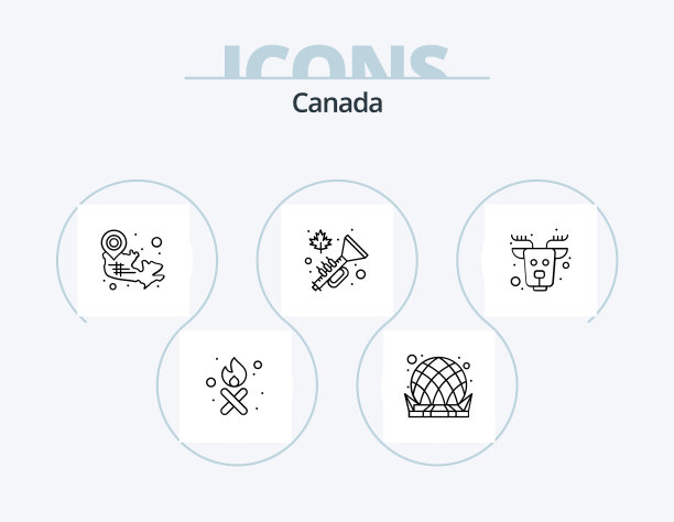 加拿大线图标包5图标设计运动日志图片下载