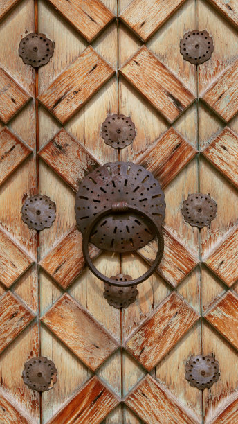 古老的东方门把手图片下载