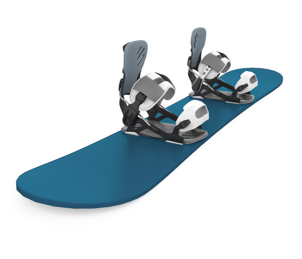 滑雪板与绑定隔离图片下载