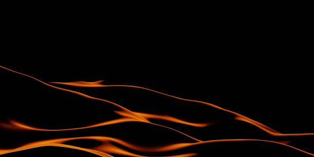 黑色背景上的火焰。黑色背景上的抽象火焰。图片下载