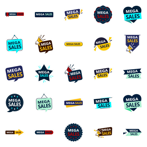 大型销售包装25高影响设计图形图片下载