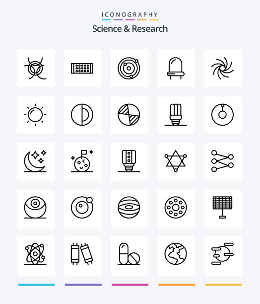创意科学25个大纲图标包如图片下载