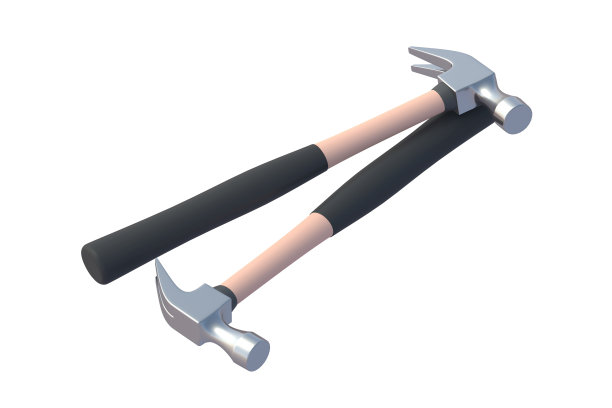 锤子孤立在白色背景上。三维渲染图片下载