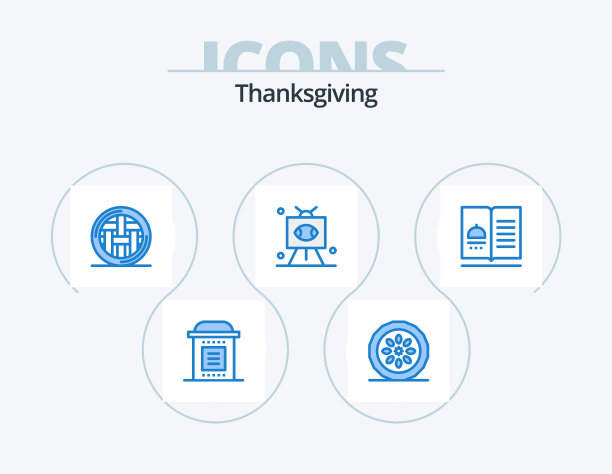 感恩节蓝色图标包5图标设计橄榄球图片下载
