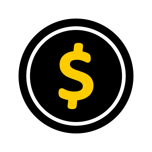 美元硬币符号说明矢量图标。平面设计。图片下载