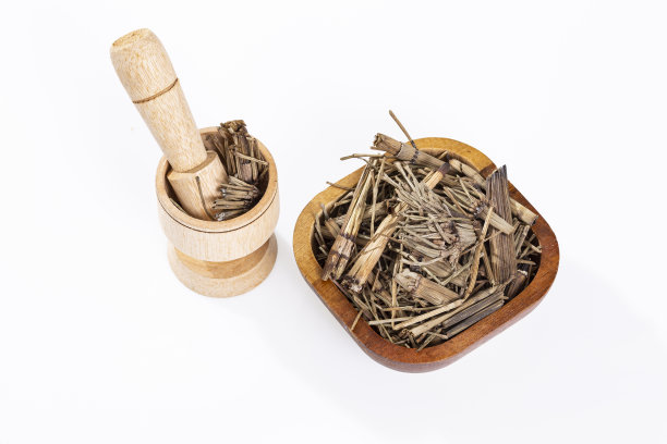 干药材马尾;照片白色背景图片下载