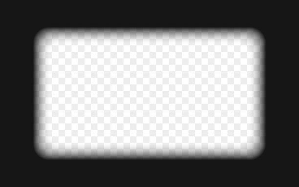 透明背景上的电影框架模板。宽屏宽宽比为16 / 9。薄膜条部分。电影技术概念。矢量写实插图图片下载