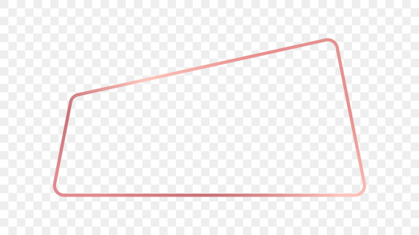 玫瑰金发光圆形梯形框架图片下载