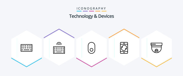 设备25线图标包，包括安全摄像头图片下载