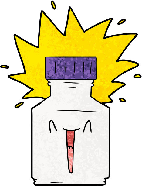 卡通药丸罐图片下载