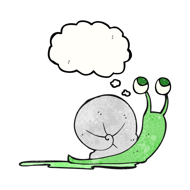 手绘思想泡泡纹理卡通蜗牛图片下载