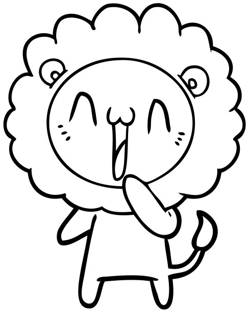 快乐的卡通狮子图片下载