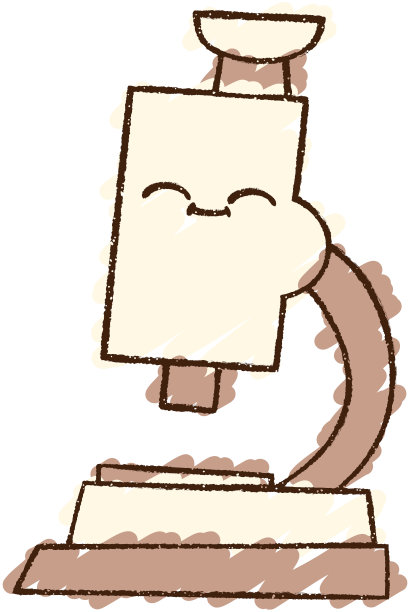 显微镜粉笔画图片下载