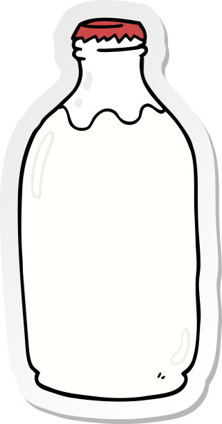 卡通奶瓶贴纸图片下载