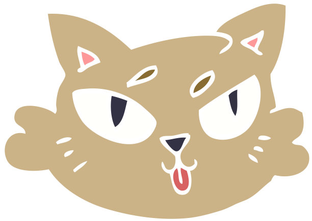 猫脸的卡通涂鸦图片下载