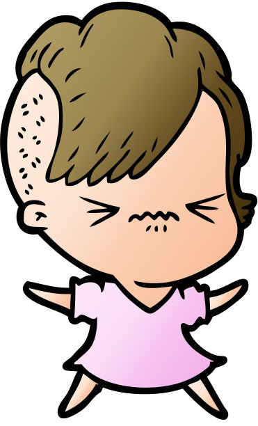 卡通惹恼了潮女孩图片下载