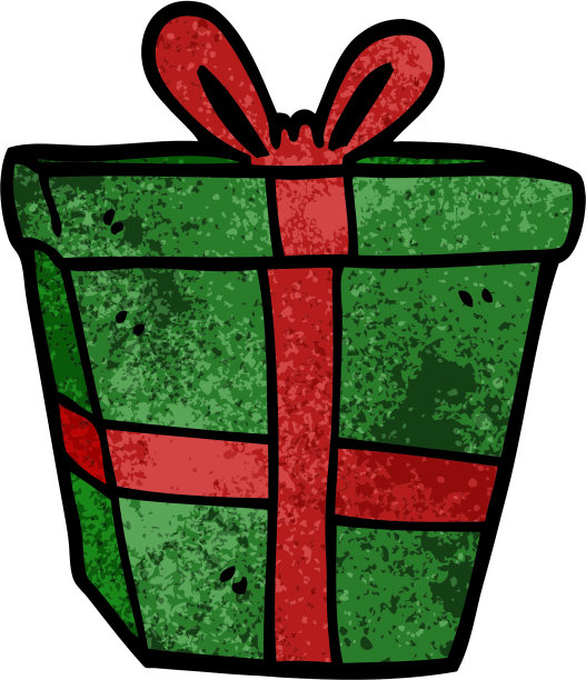 卡通涂鸦礼物包装礼物图片下载