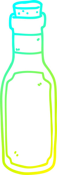 冷梯度线绘制的卡通药水瓶图片下载