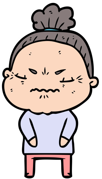 卡通烦老太太图片下载