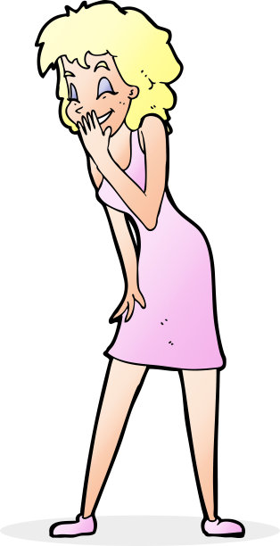 卡通女人在笑图片下载