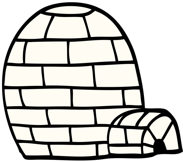 卡通涂鸦冰屋图片下载