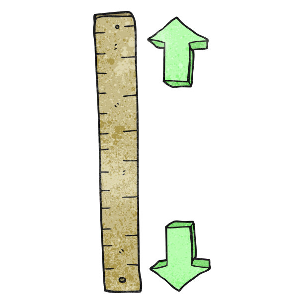 手绘纹理卡通木尺图片下载