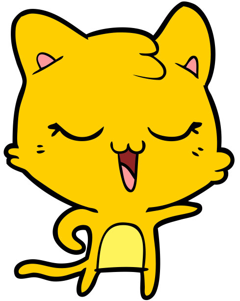 快乐的卡通猫图片下载