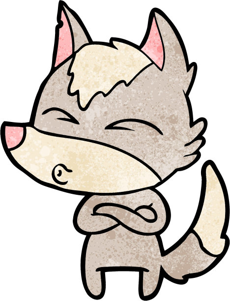 卡通狼吹口哨图片下载