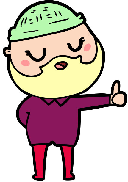 胡子卡通人图片下载