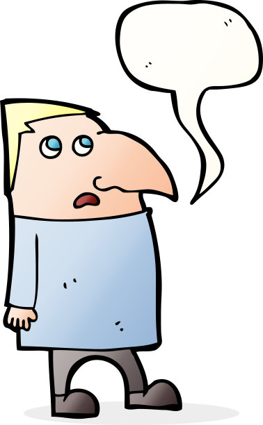 卡通忧虑人用言语泡泡图片下载