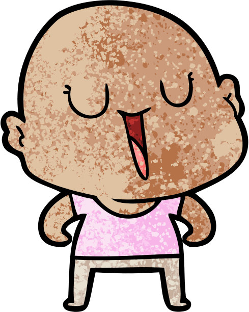 快乐的卡通光头图片下载