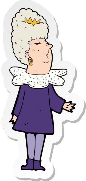 卡通女王的贴纸图片下载